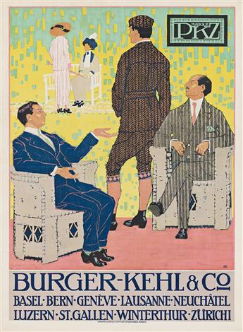 BURKHARD MANGOLD (1873-1950). PKZ / BURGER - KEHL & CO. 1913. 55x40¾ inches, 139¾x103½ cm. J.E. Wolfensberger, Zurich.                           